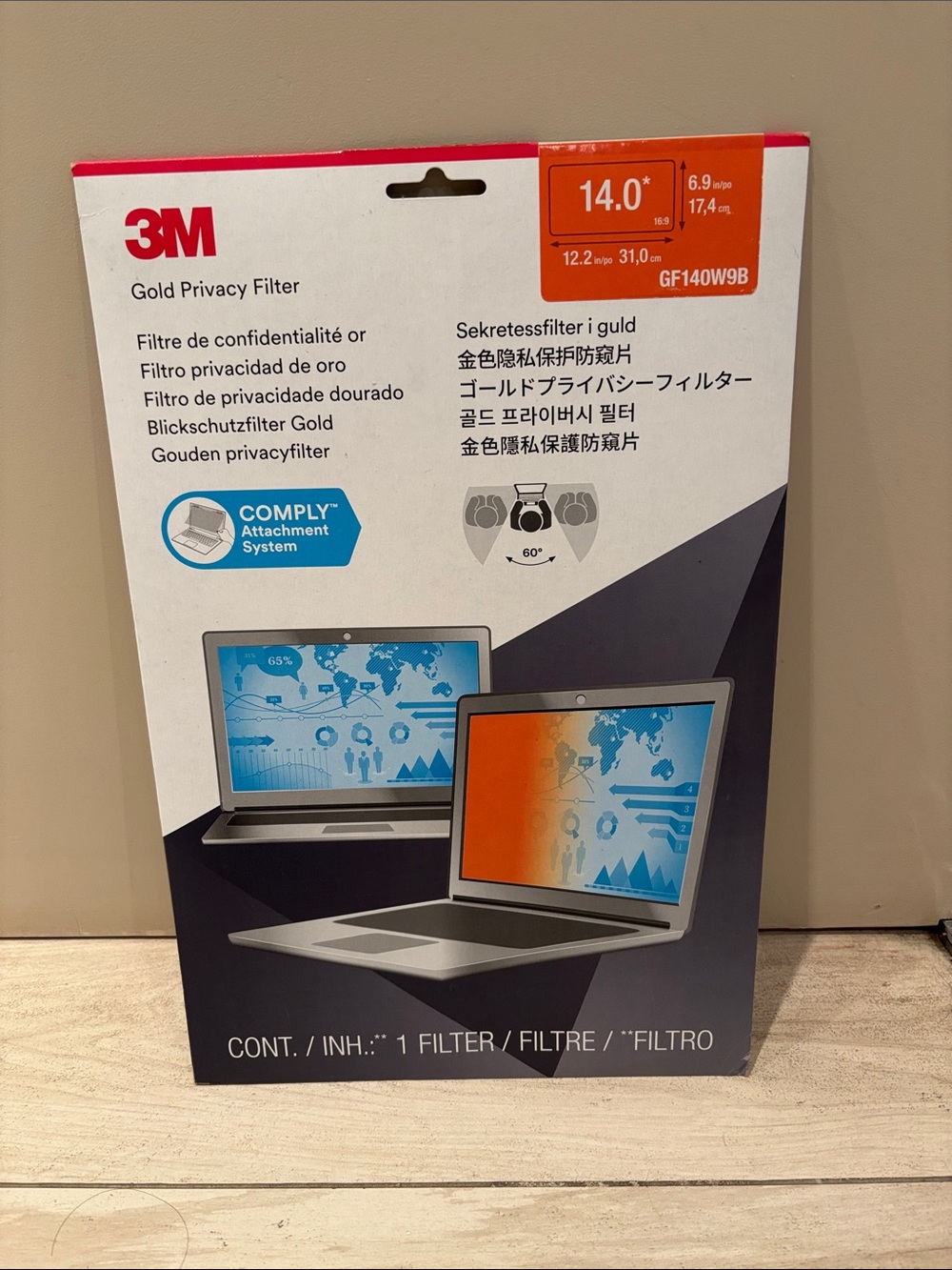 3M Gold Privacy Filter for 14.0" Laptops Brand New